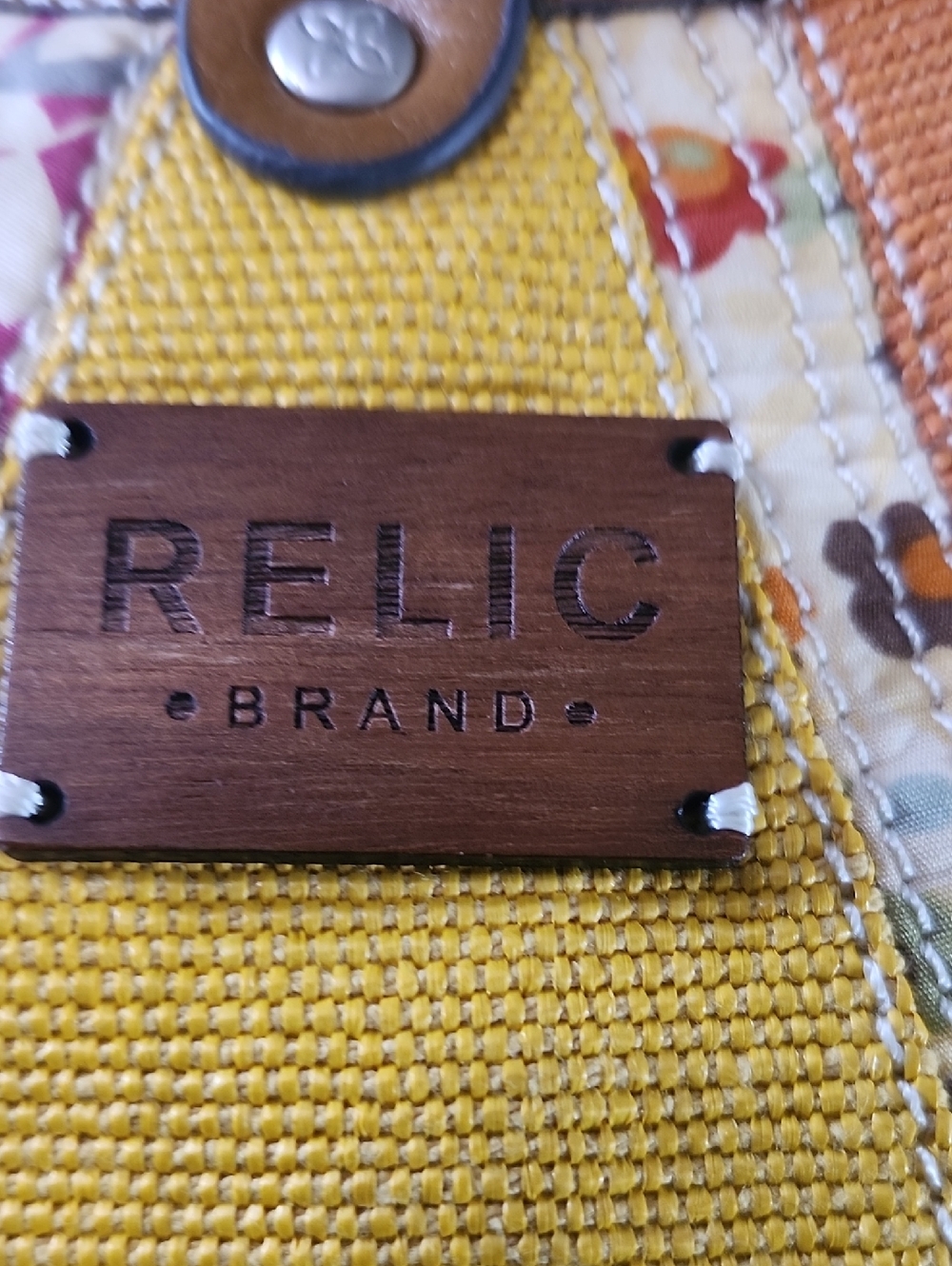 Relic Women's Patchwork Floral Bamboo-Handle Tote in Multi - Picture 8 of 14